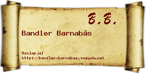 Bandler Barnabás névjegykártya