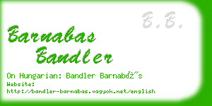 barnabas bandler business card